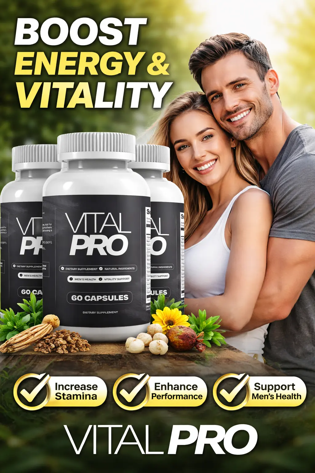 Man experiencing VitalPro natural male vitality and energy support results